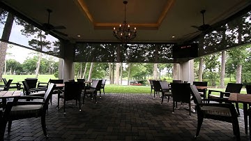 Rollac Zipshade Installation - Houston Country Club. Shutters going up