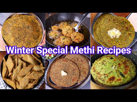 Winter Special Methi Recipes - Healthy Weight Loss Recipes  Methi Leaves Snacks  Roti Recipes
