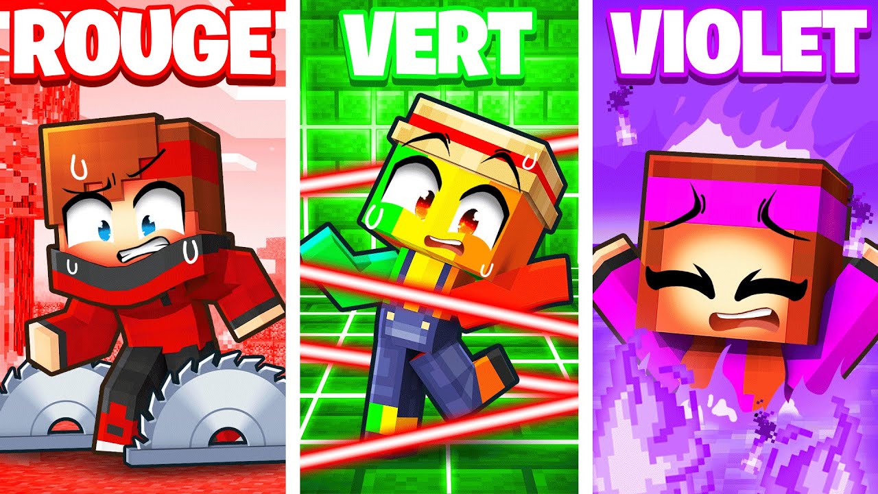 Vivre 24H d'une SEULE COULEUR sur Minecraft !