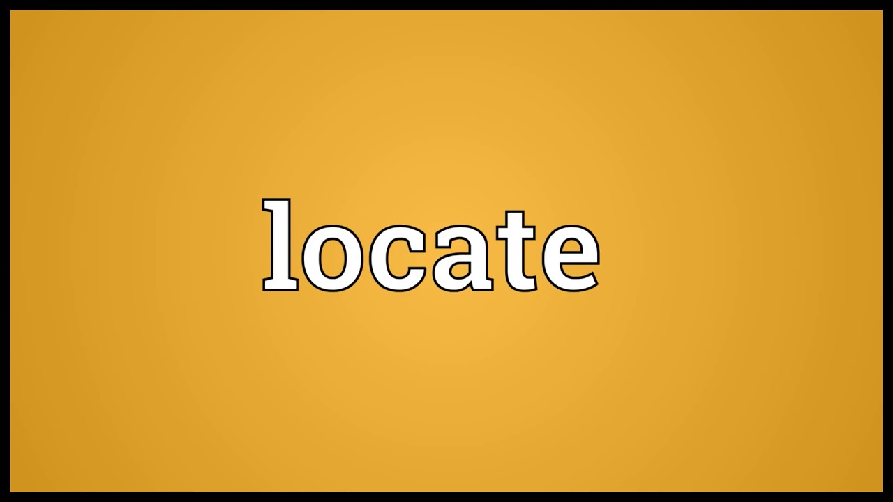 locate meaning in English