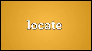 locate meaning in English