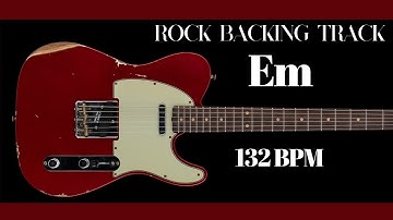 E Minor Simple Rock Guitar Backing Track bpm132