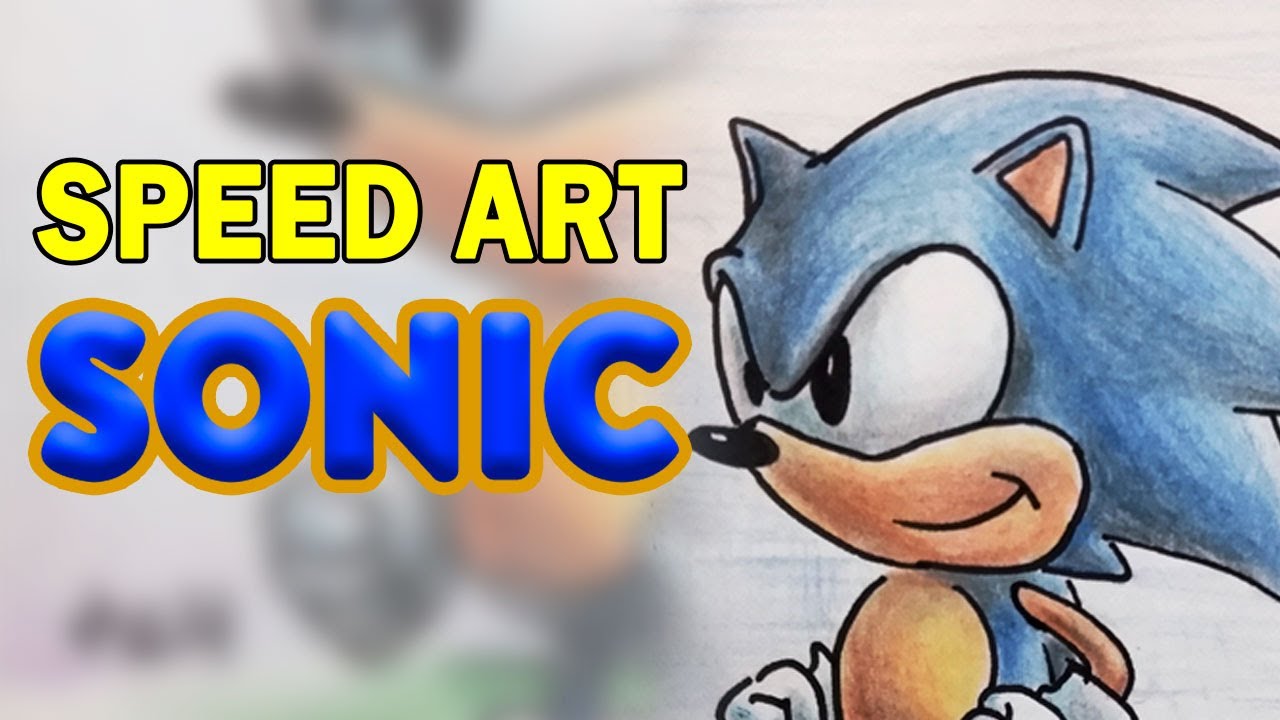 Speed Drawing Sonic / Desenhando rápido Sonic / Fanart / Timelapse ...