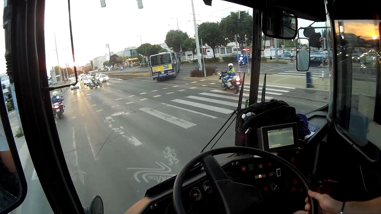 Szurkolói különjárat /Újpest-FTC/ BKV. Ikarus Ik280 (Cockpit View) Budapest.