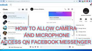 HOW TO ALLOW CAMERA AND MICROPHONE ACCESS ON FACEBOOK MESSENGER ON LAPTOP