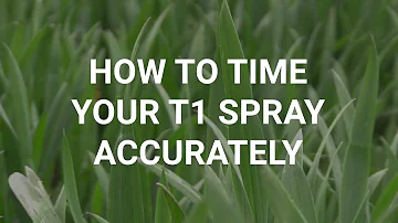 How to time your T1 spray accurately