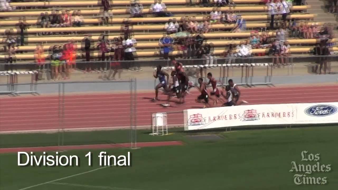 Khalfani Muhammad runs 100 meters in 10.33 seconds