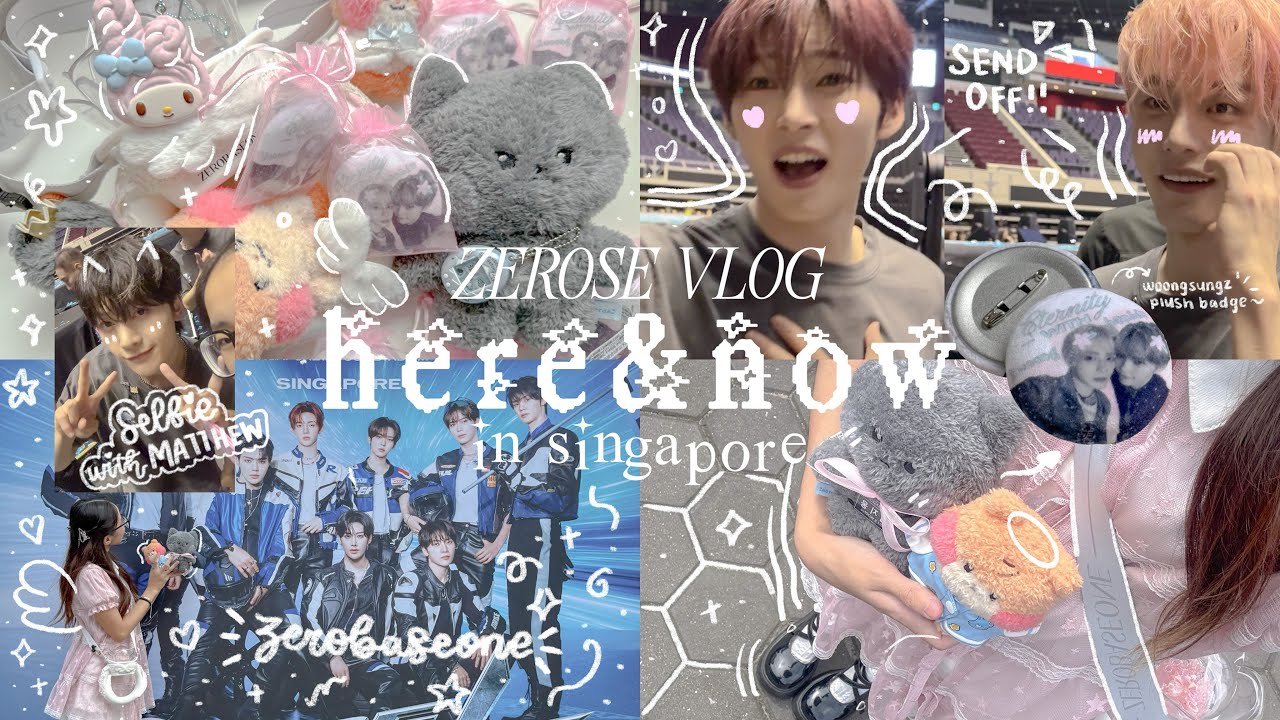 ZEROSE-vlog | 제로즈 브이로그 🩵 zerobaseone here&now tour in singapore , vip standing + send off