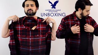 American Eagle Plaid Shirt Unboxing