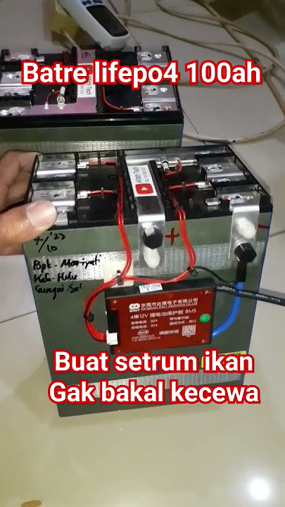 baterai lifepo4 100ah cocok buat setrum ikan, gak bakal kecewa sama performanya #lifepo4 #aki