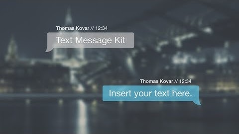 Text Message Kit - After Effects Template