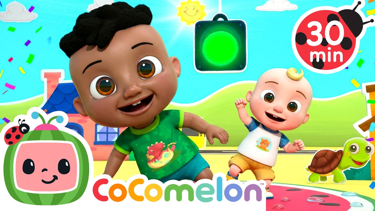 JJ and Friends Play Red Light, Green Light! 🚦| Dance Party | CoComelon Nursery Rhymes & Kids Songs