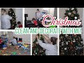 CHRISTMAS CLEAN AND DECORATE WITH ME PART  2! // BASEMENT DECORATING // ULTIMATE CLEANING MOTIVATION