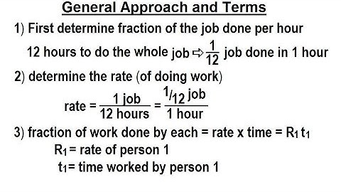 Algebra Ch 16: Rate Problems (1 of 11) General Approach and Terms