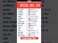 2026 04 20 අද ද න ස යල ම ල තර ය ප රත ඵල NLB DLB Today All Lottery Results Dlb Nlb Dlb News 