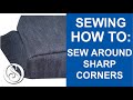 How to sew around sharp corners