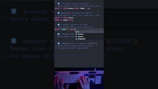 ASMR - SQL para iniciantes #dev #sql #asmr #keyboard #satisfatorio