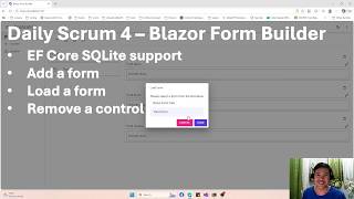 Daily Scrum 4 Blazor Form Builder Application - EF Core with SQLite support News