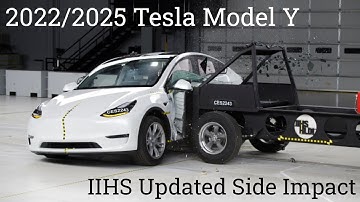 2022/2025 Tesla Model Y IIHS Updated Side Impact Crash Test 