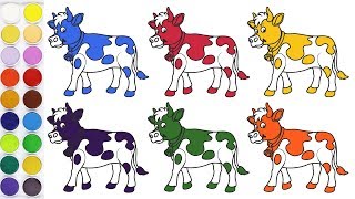 Coloring with Cow - Cow Coloring Pages