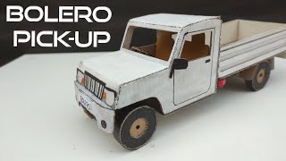 How to make Mahindra Bolero Pick-up form cardboard #cardboard #bolero #