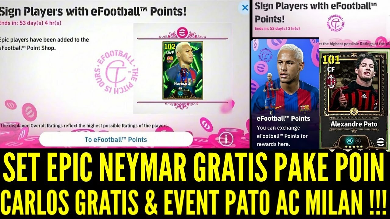 SET EPIC NEYMAR GRATIS PAKE P0IN ! EPIC CARL0S GRATISAN & EVENT EPIC PAT0 AC MILAN !