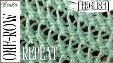[English] NEW one-row repeat openwork elegant knitting pattern. #knitting  #stitch  #crochet