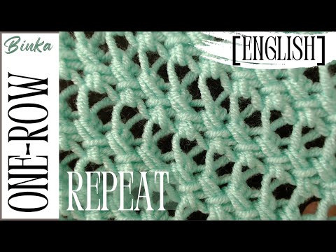 [English] NEW one-row repeat openwork elegant knitting pattern. #knitting  #stitch  #crochet