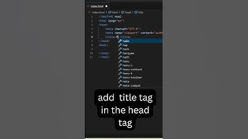 How to add title in the HTML