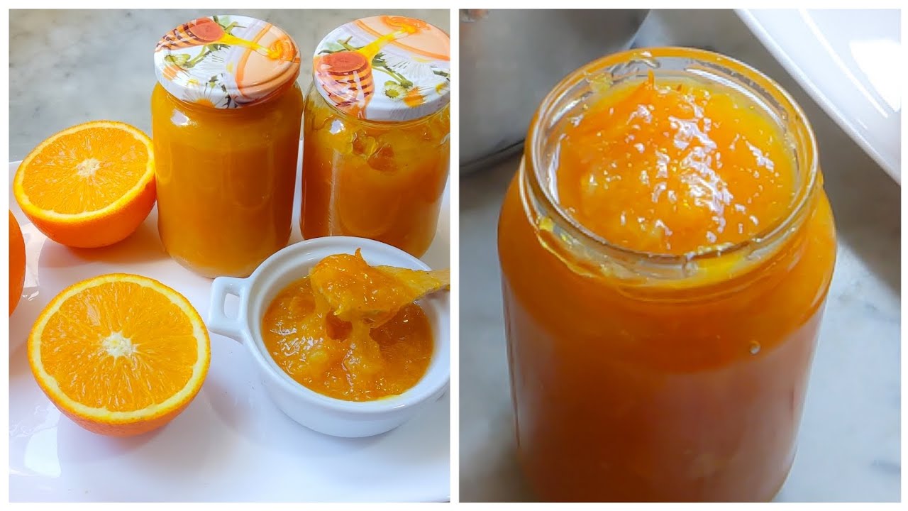 معجون البرتقال مربى التشينة ناقص سكر و يشدلك حتى عام خارج الثلاجة confiture d'orange 🍊