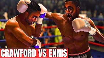 Terence Crawford vs Jaron Ennis Full Fight - Fight Night Champion AI Simulation