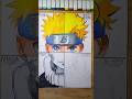 drawing naruto in different styles 💫Naruto Uzumaki(part 3): #shorts #art