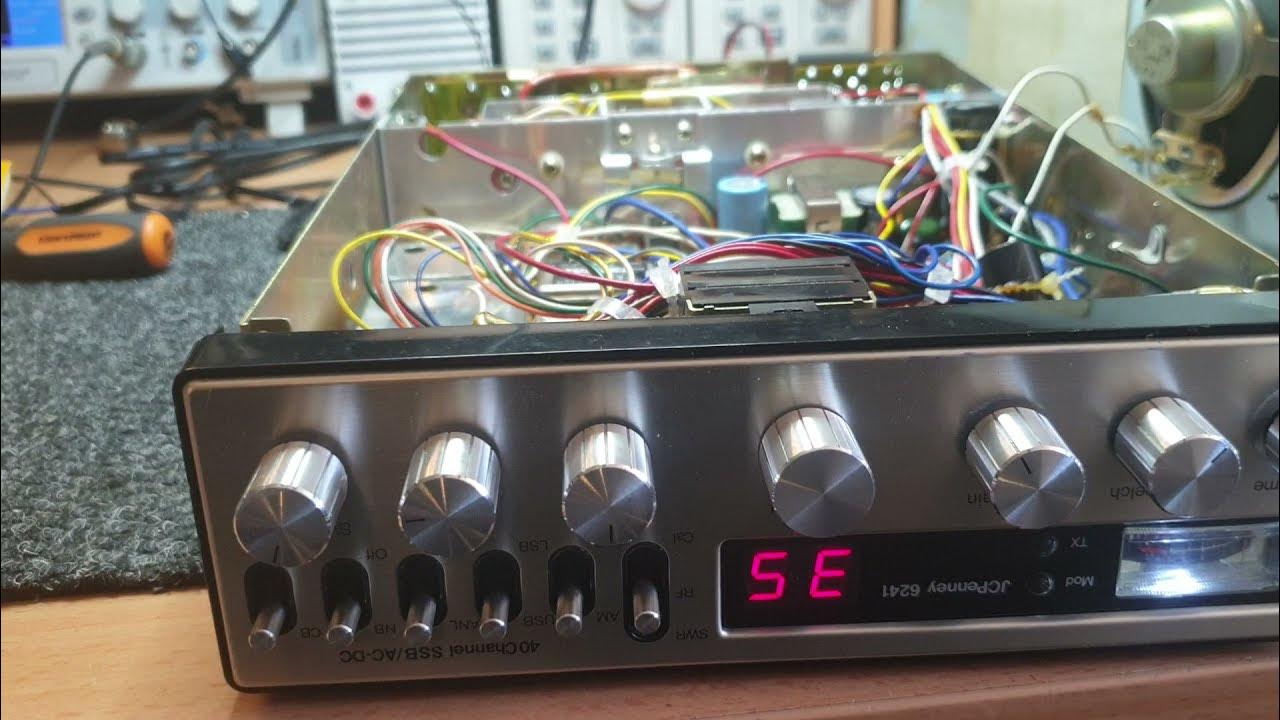 JC Penney 6241 40 ch CB transceiver ALC and AM power adjustments😎 YouTube