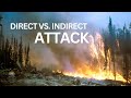 Direct and Indirect attack strategies on wildfires