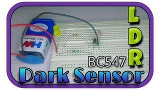 Dark sensor || using LDR || on Breadboard || by es tech knowledge