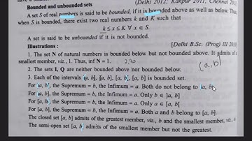 bounded and unbounded sets