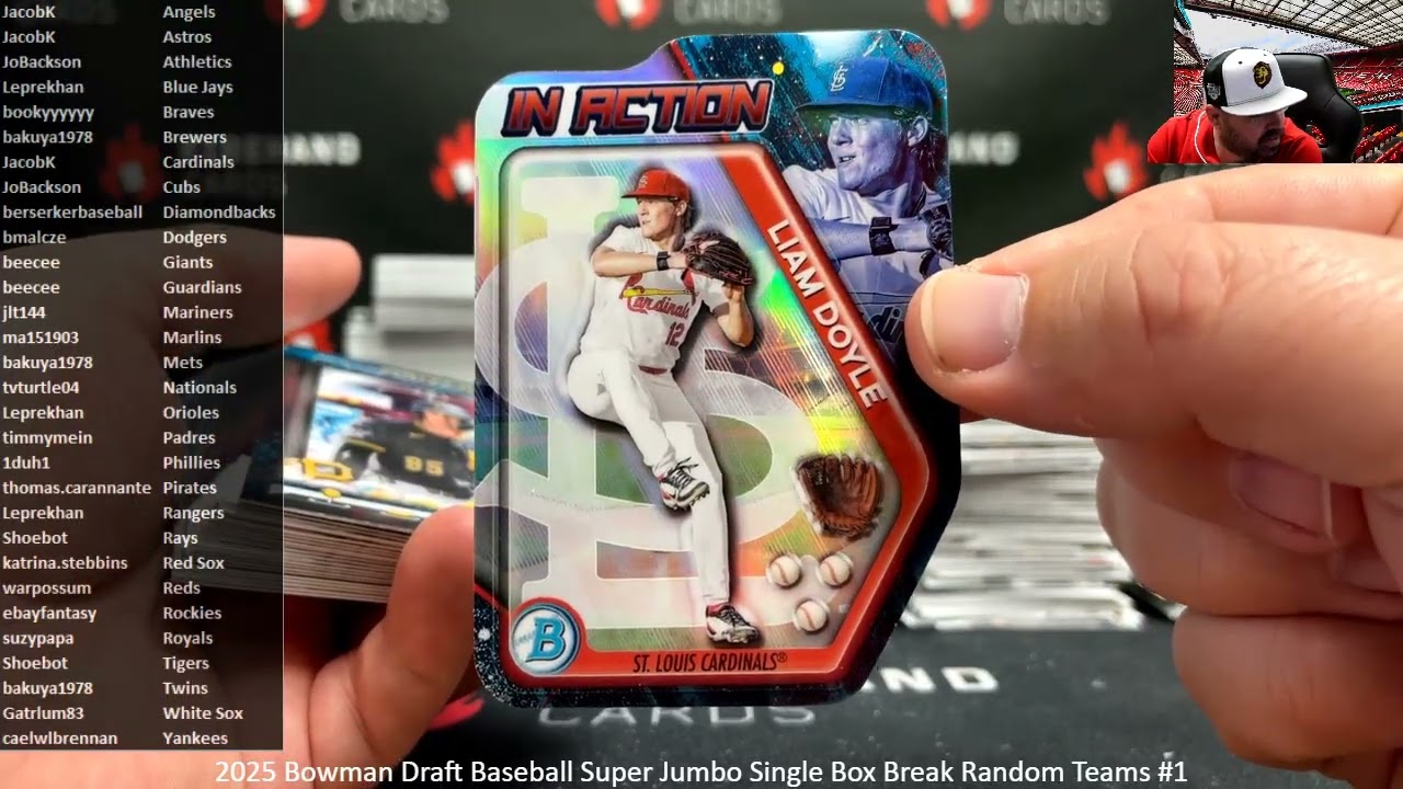 14.01.2026 2025 Bowman Draft Baseball Super Jumbo Single Box Break Random Teams #1