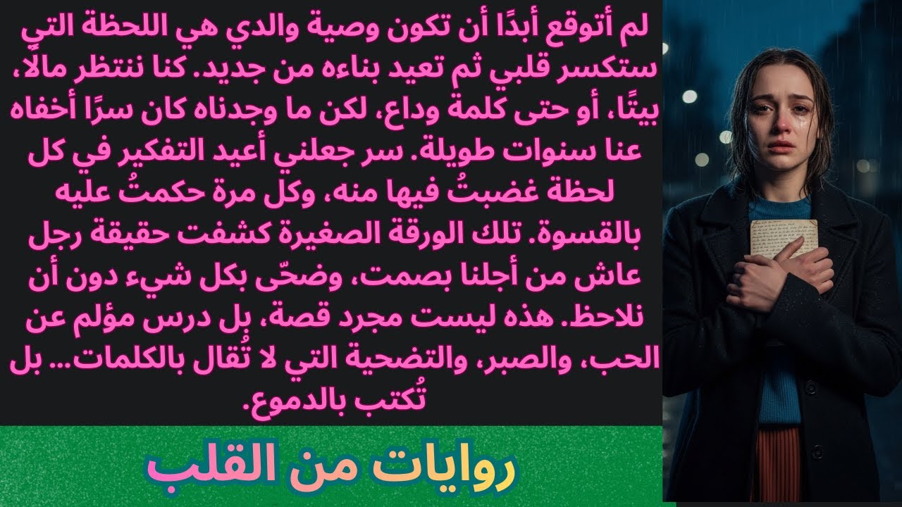 السر المدهش في وصية والدي 😢 | لن تصدق ما تركه لي بعد موته | قصة مؤثرة ستدمع عيناك