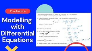 Modelling with Differential Equations (Edexcel IAL P4 6.7) Net Worth