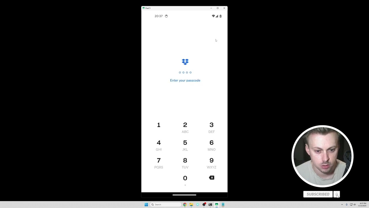 How to enable passcode in Dropbox App