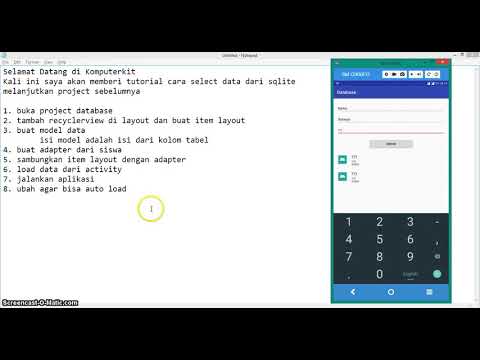 Tutorial Komputerkit Android Studio 18 Select Data SQLITE Part 2