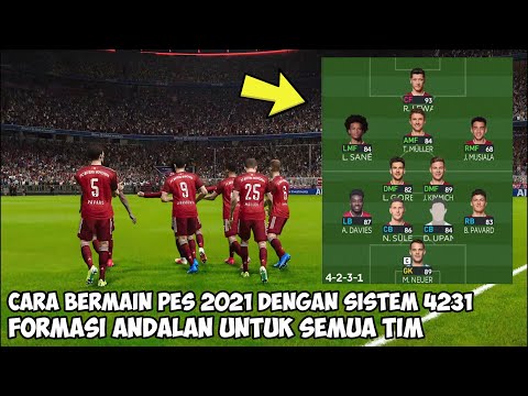 FORMASI ANDALAN UNTUK SEMUA TIM, CARA BERMAIN PES 2021 DENGAN SISTEM 4231