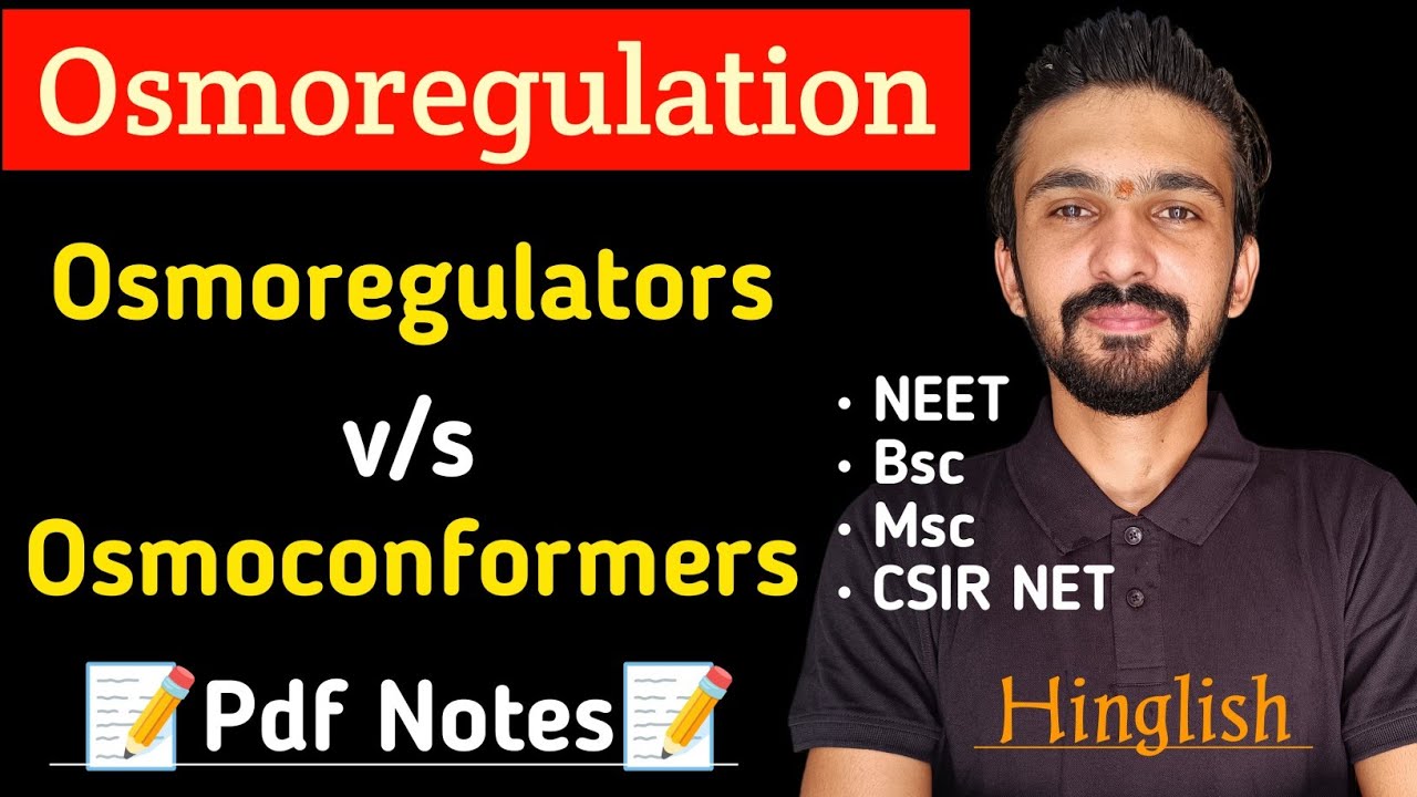 Osmoregulation : Osmoregulator v/s Osmoconformer || By Dadhich Sir ...