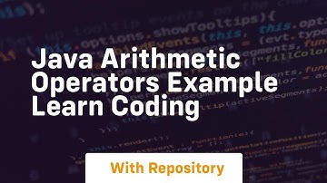 Java arithmetic operators example learn coding