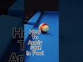 Billiards Tutorial: Spin Use