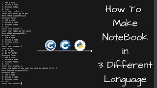 NoteBook in 3 different languages || C , Cpp and Python Billing System 3 Different Programming Language C Cpp Python