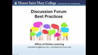 Discussion Forum Best Practices for Students