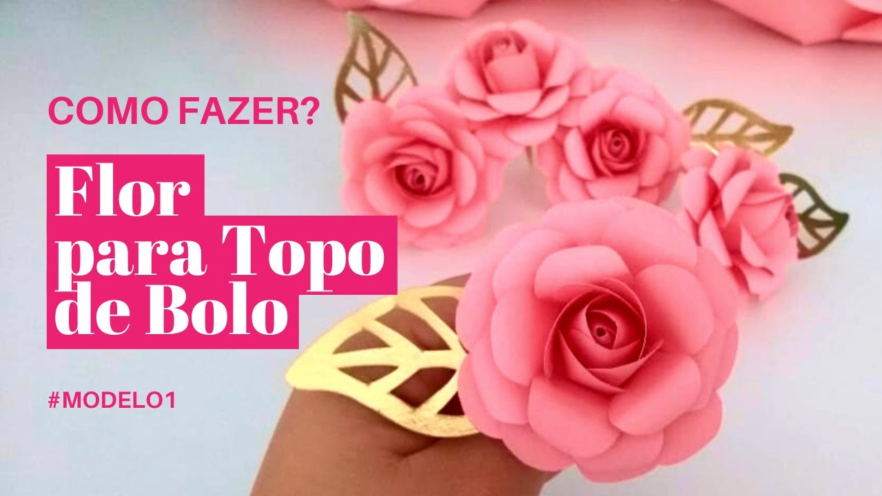 Bolo feminino com flores de papel realista em 2023