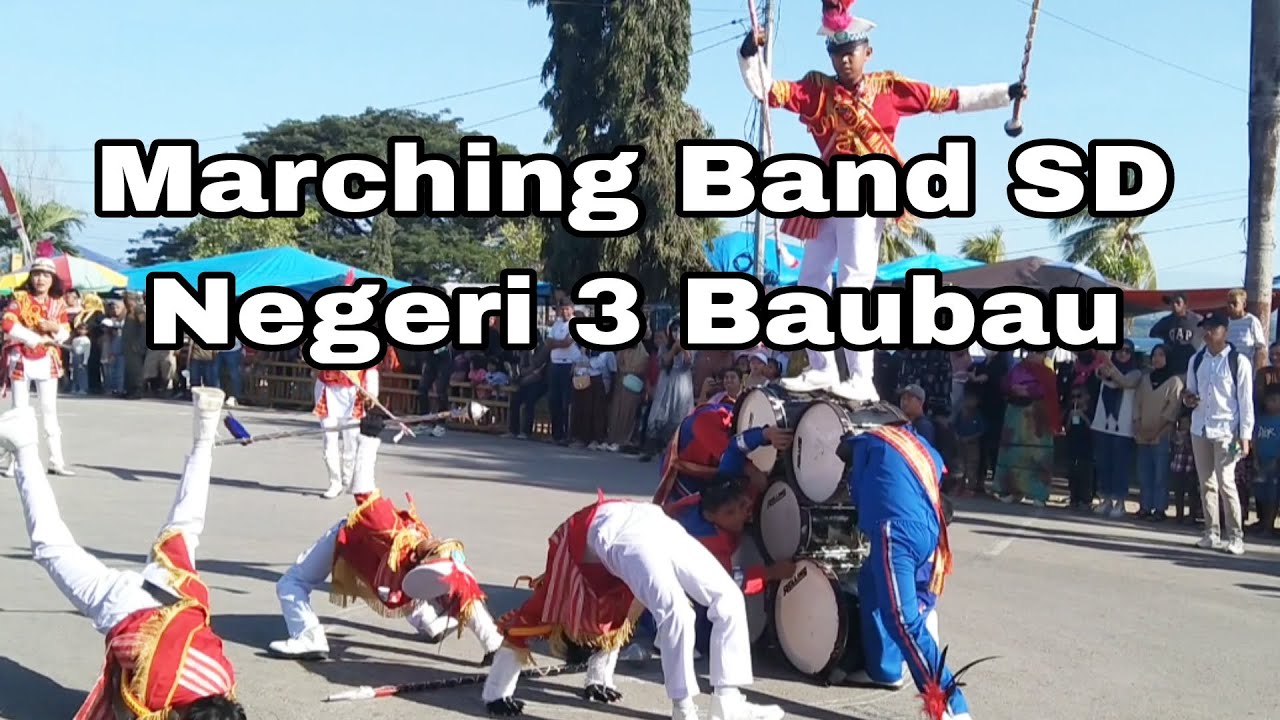 Penampilan Marching Band SD Negeri 3 Baubau dalam Rangka HUT Ke-79 Republik Indonesia
