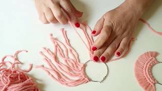 Örgü İpi Ile Püsküllü Küpe Yapımı